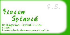 vivien szlavik business card